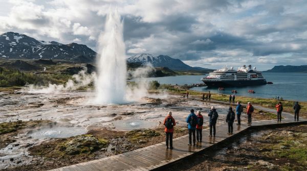 Quelles croisières permettent de participer à des excursions dans les geysers d'Islande?